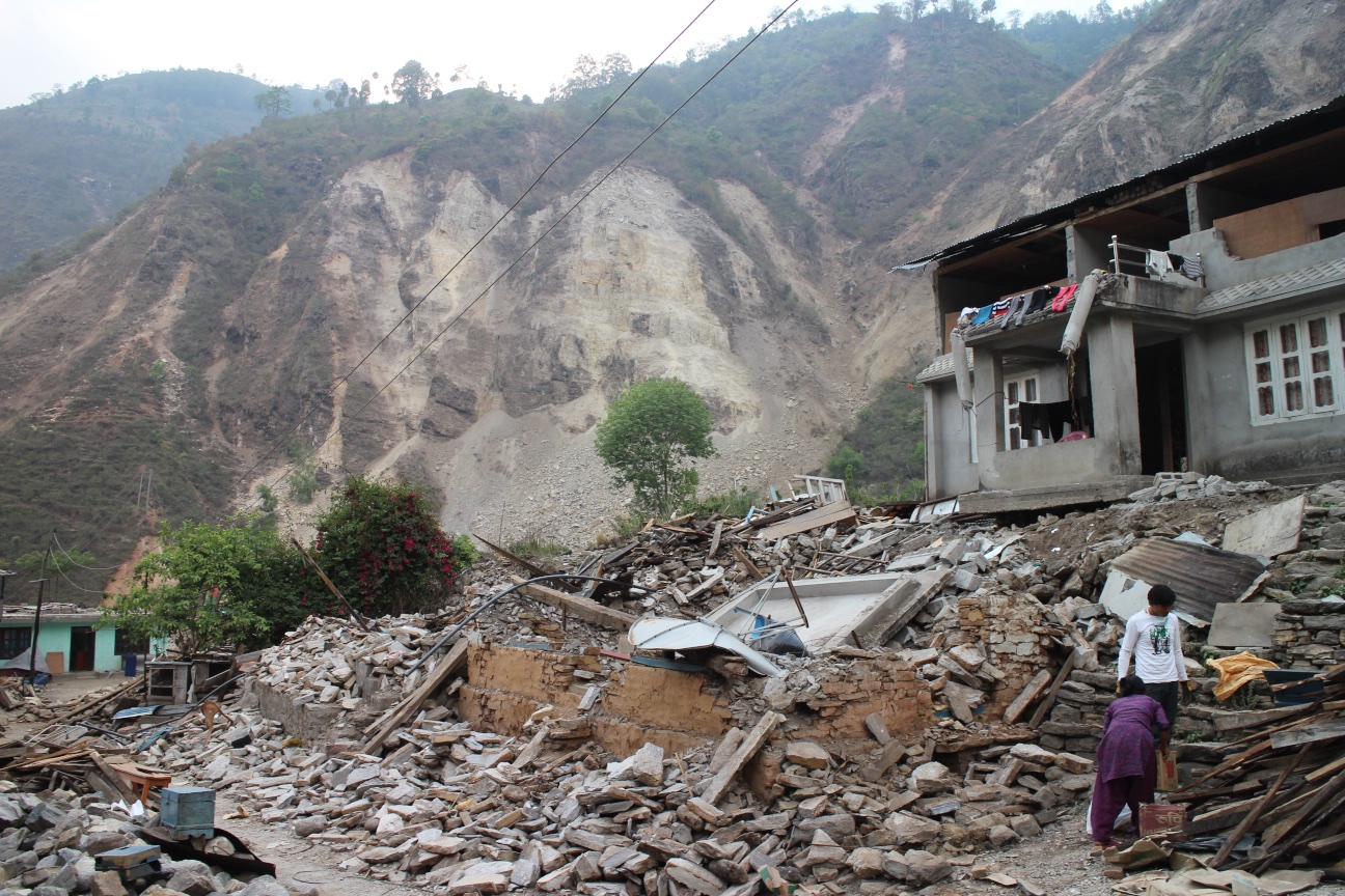 <p>Landslide in the district of Sindhupalchowk, Nepal (Image: Richard Friedericks)</p>