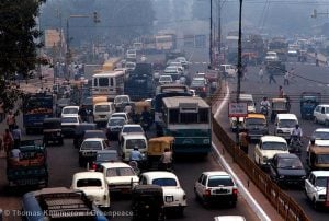 <p>Traffic jam in New Delhi, India</p>