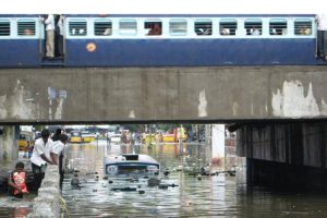 <p>Flooded street in Chennai (Photo courtesy The Logical Indian)</p>