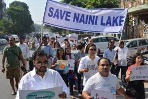 <p>Residents took out frequent marches [image courtesy the Save Naini Lake Facebook page]</p>