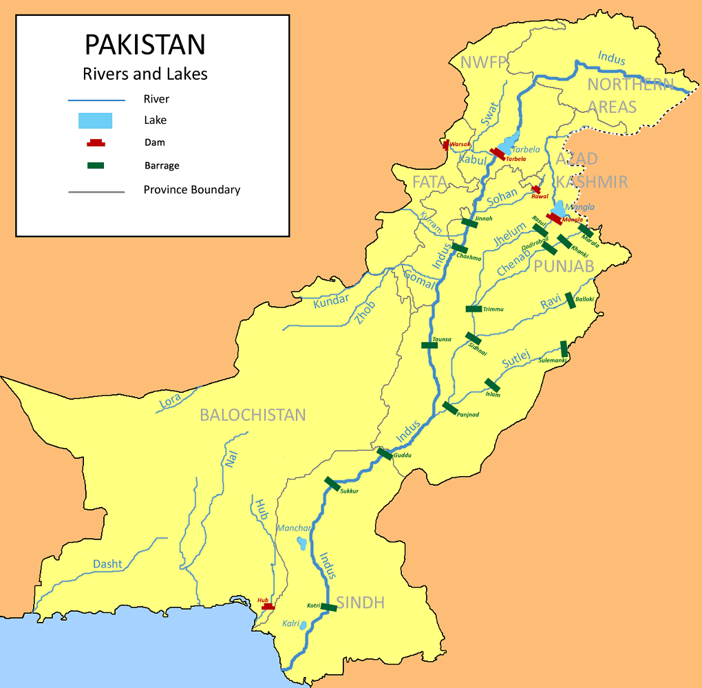 Pakistan River Map