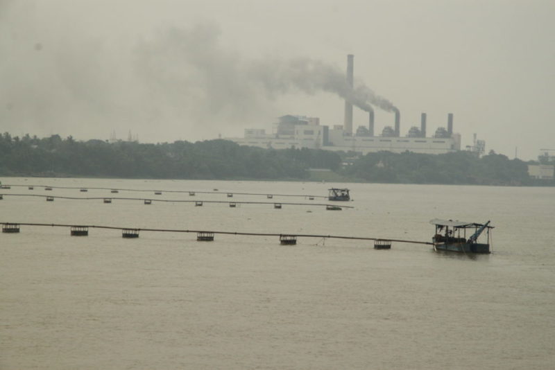 Power station along the Ganga, Bengal