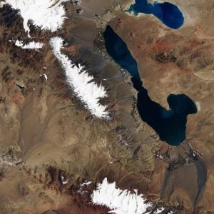 <p>The Aru Range as photographed before the avalance on 24 June 2016 [image by NASA]</p>