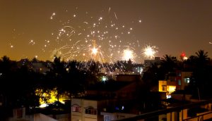 <p>Diwali fireworks add massively to Delhi&#8217;s air pollution [image by Silver Blue]</p>