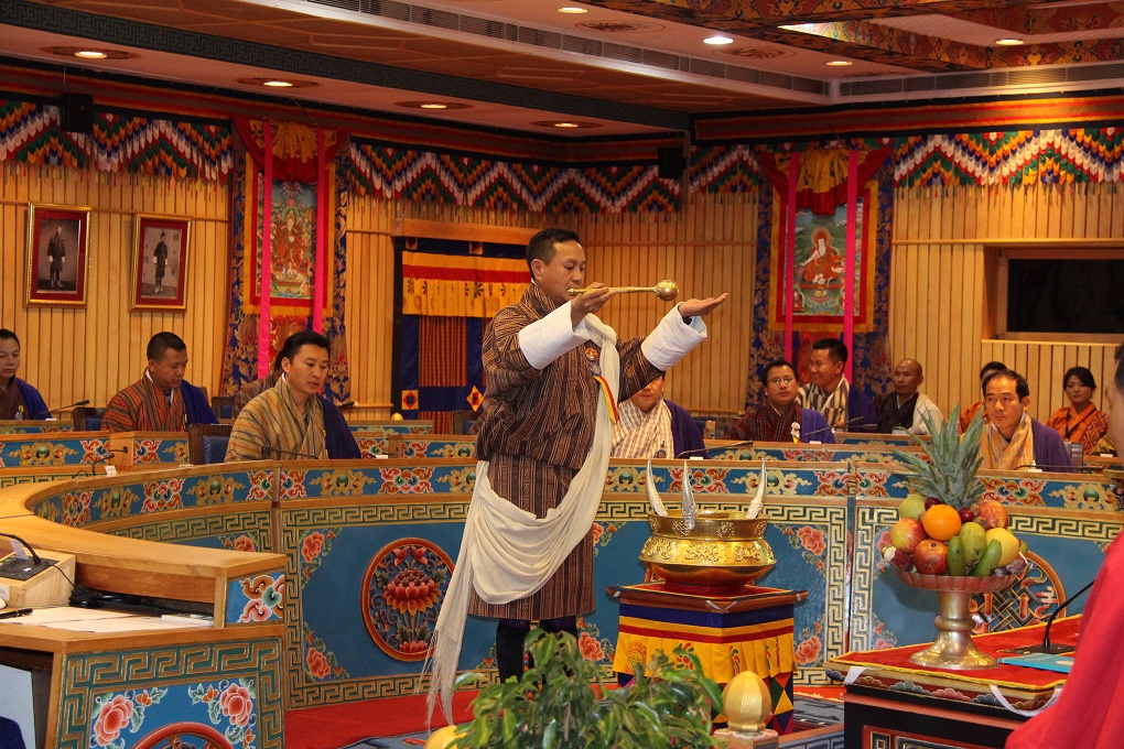 <p>The Bhutanese National Council in session [image courtesy National Council]</p>