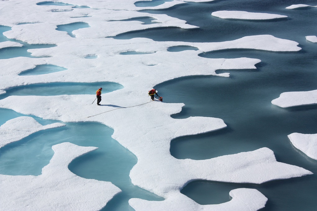 Arctic ice continues to melt, we must approach the challenge with some hope [image by: NASA/Kathryn Hansen]