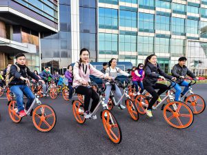 <p>The arrival of bike-sharing schemes has seen congestion in Beijing drop 7.4% [image by: Mobike]</p>