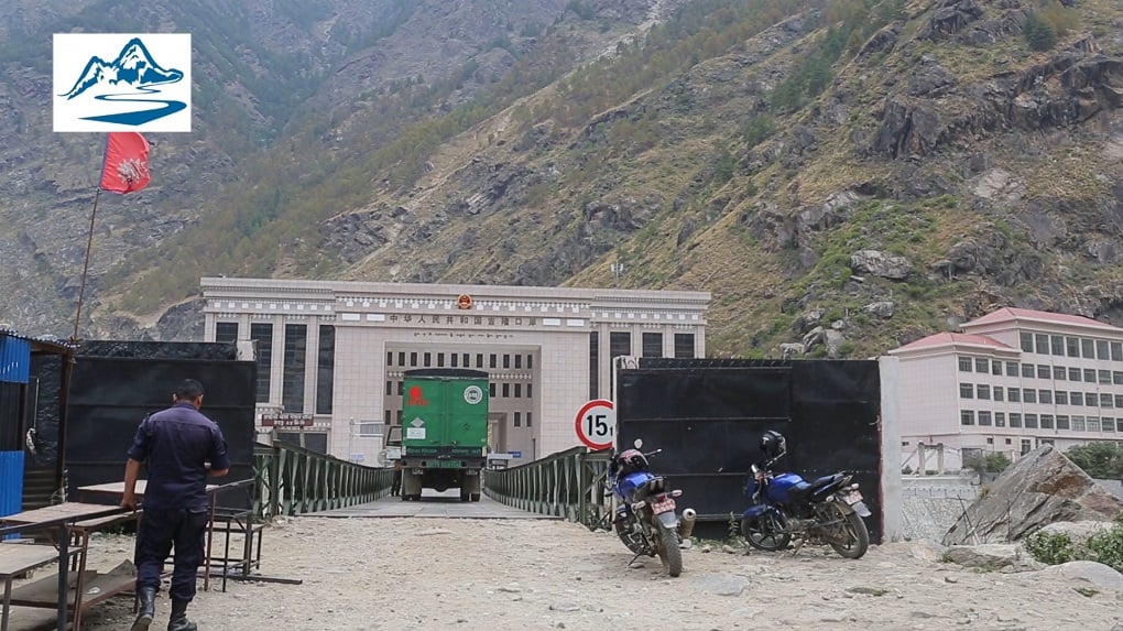 <p>A view of the checkpoint on the Nepal-China border from the Nepali side [image by: Nabin Baral]</p>