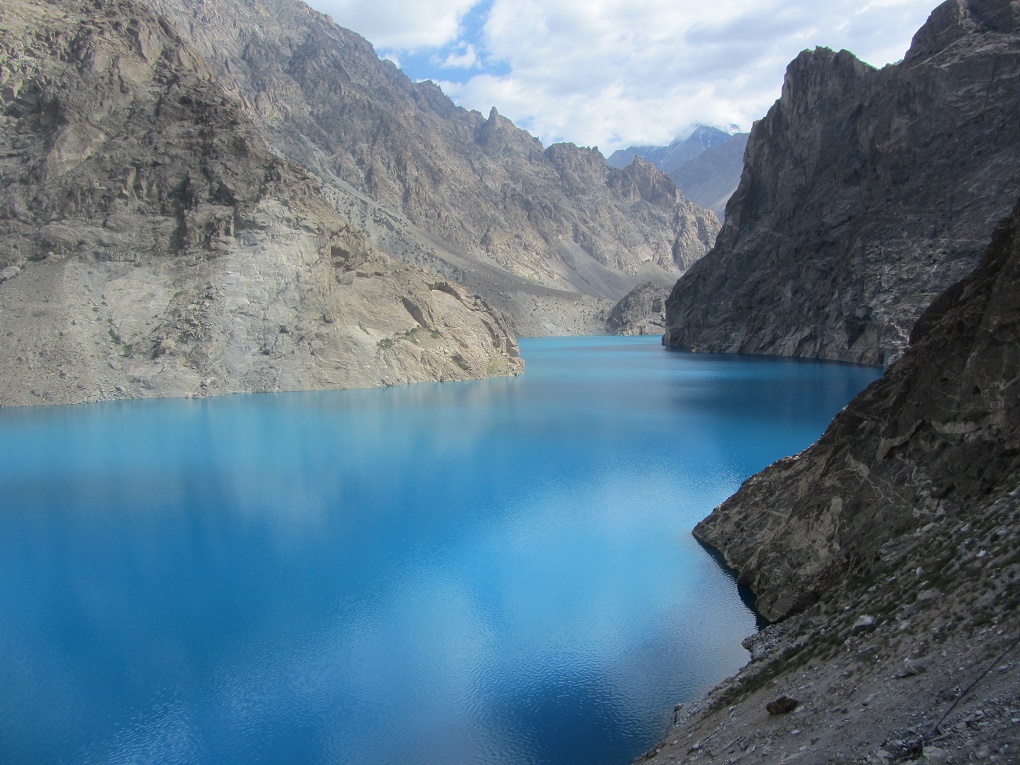 blue waters of Atabad Lake [image by: Rina Saeed Khan]