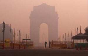 smog caused by India's air pollution