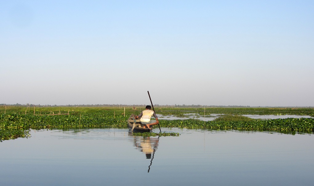 fishing Assam wetland