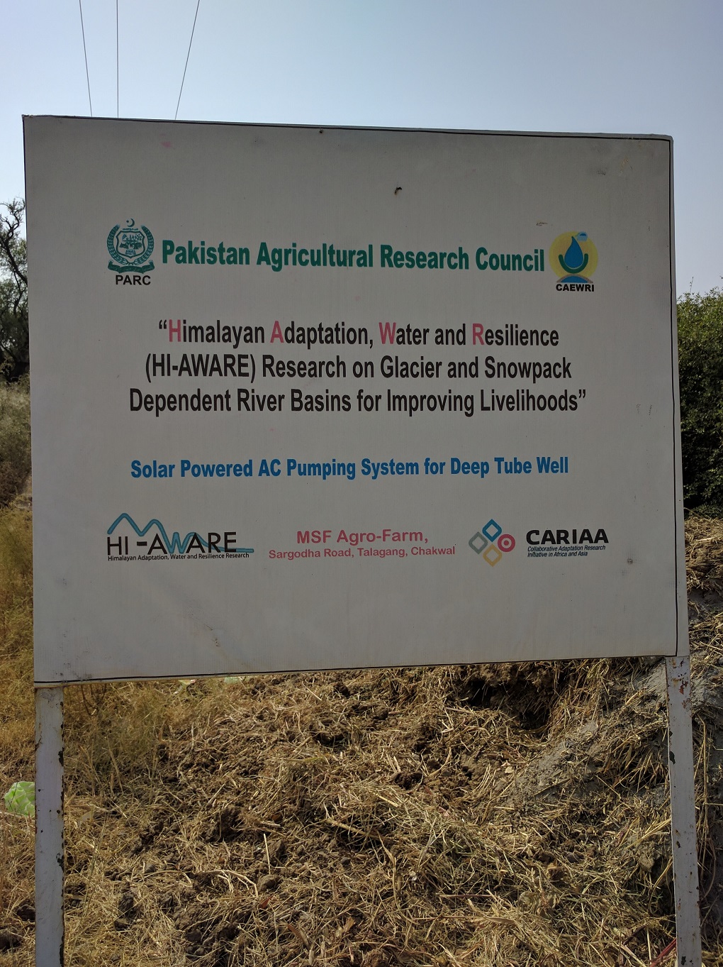 Pakistan Agricultural Research Council signpost [image by: Afia Salam]