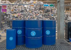 <p>Recycling Technologies says its machines can turn hard-to-recycle plastic materials into an oil it calls Plaxx (Image: Recycling Technologies)</p>