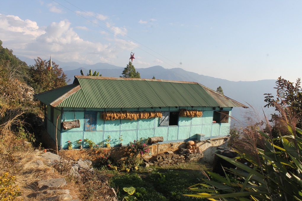 <p>A house of a farmer in Sikkim [image by: Nita Narash]</p>