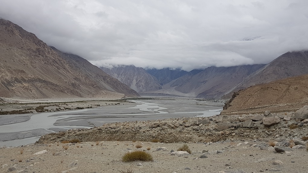 The Shyok River in Nubra Valley, a tributary of the Indus River, is one of the biggest rivers in Ladakh that originates at the Rimo glacier [image by: Hridayesh Joshi]
