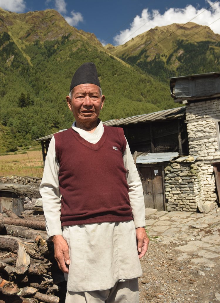 Tham Bahadhur Sherchan, an 84 year old farmer, laments that he had to replace his fields of apples with lower-value crops such as corn and barley. In Kunjo, located south of Marpha, apple orchards have disappeared entirely, in part due to th