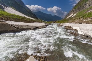 <p>Fears of river diversion have led to protests against a Chinese funded hydropower project in Kashmir [image by: Ghulam Rasool]</p>