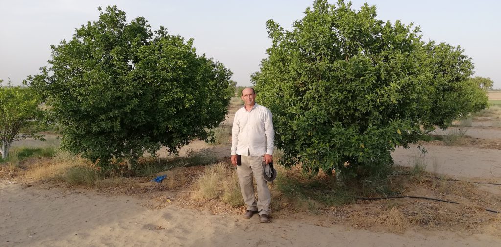 Hassan Abdullah has pioneered the use of drip irrigation on dunes in Punjab, Pakistan.