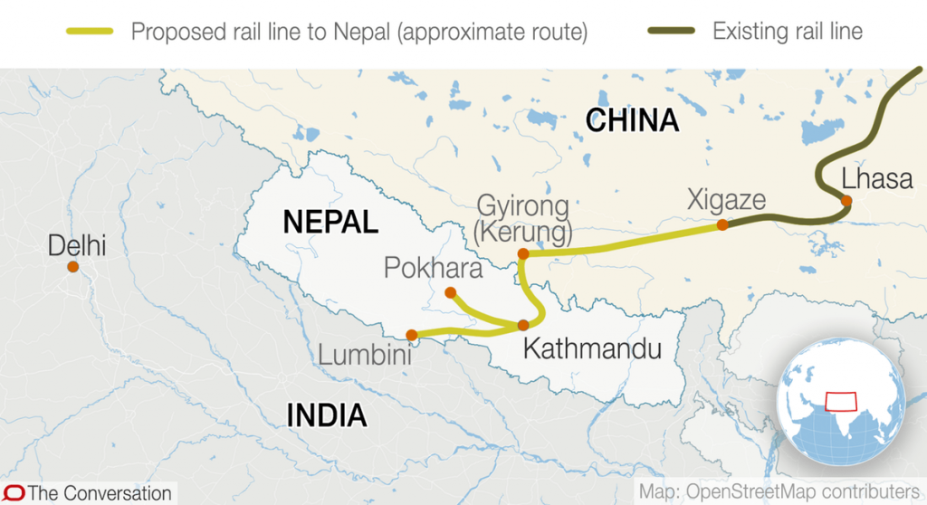 The Kerung-Kathmandu railway is part of more ambitious plans to link Nepal China and India by rail 