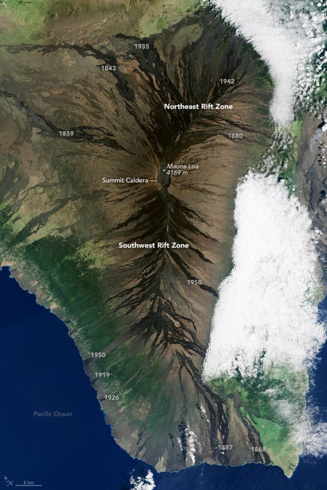 map of Mauna Loa CO2 observatory