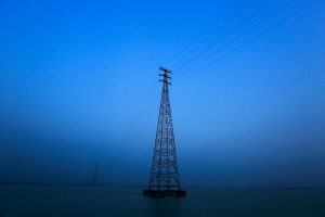Bangladesh Electricity pylons in Bhola