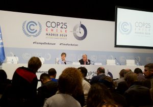 <p>Secretary General Antonio Guterres and Executive Secretary Patricia Espinosa taking questions on the first day of the conference [image by: UNclimatechange / Flickr]</p>