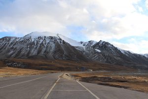 The Khunjerab Pass at the China-Pakistan border