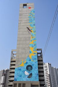 <p>The Rising Blue mural [image by: Waleed Khan / I Am Karachi]</p>