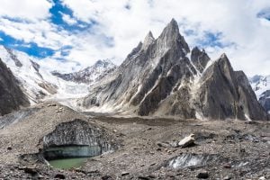 Nuding pyramids and Nuding glacier, Baltoro glacier, Karakoram, Pakistan [image: Alamy]