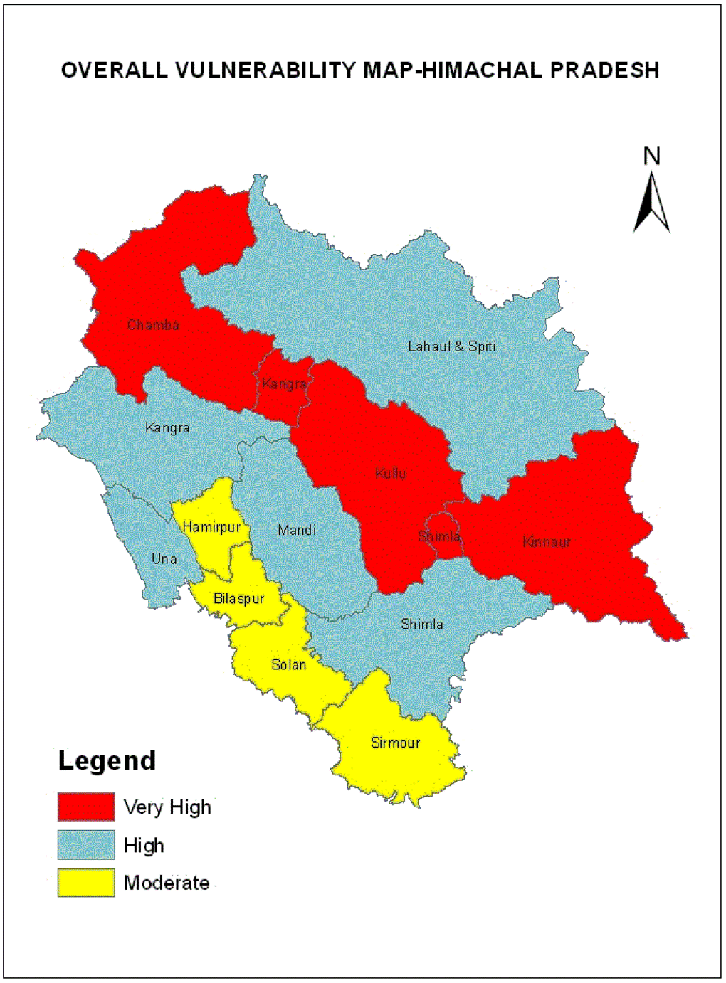 overall vulnerability map - Himachal Pradesh
