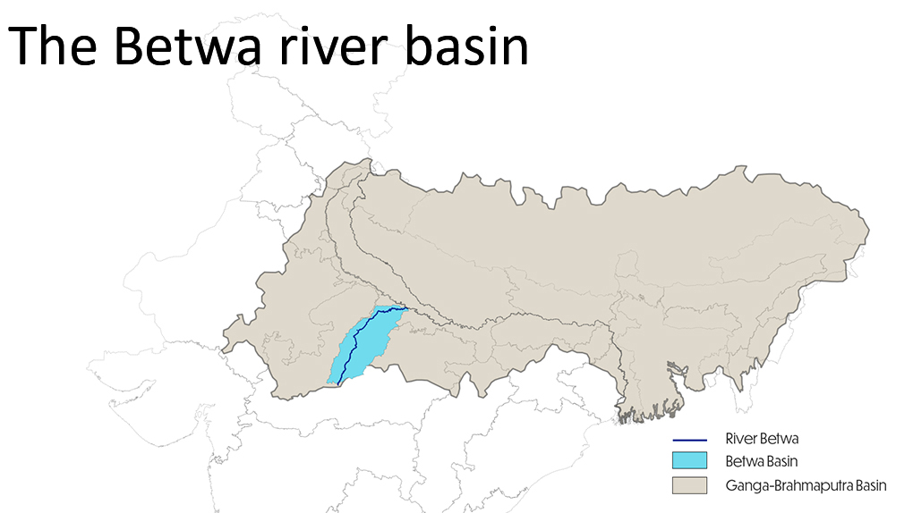 Betwa river basin map 