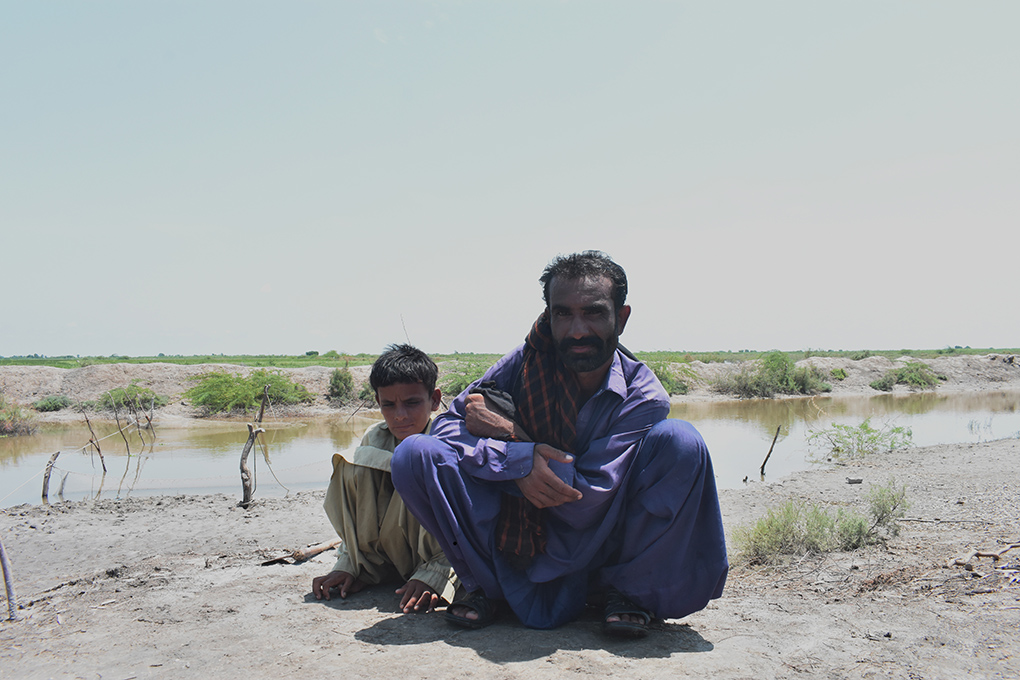 Sindh fisher and his son