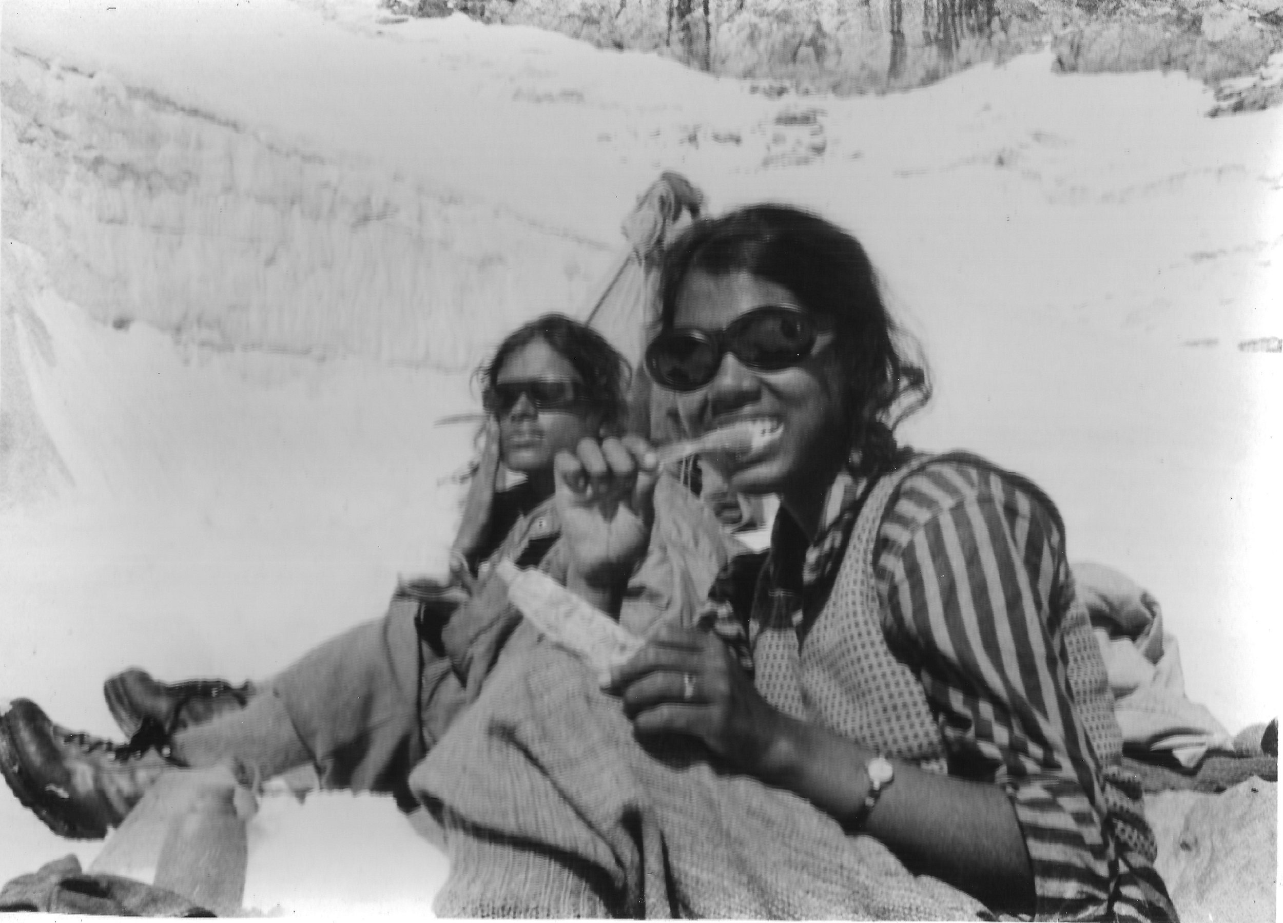 The expedition to climb Lalana was an adventure that none of the people on it would forget; Sudipta (right) and Kamala [image by: Sudipta Sengupta]