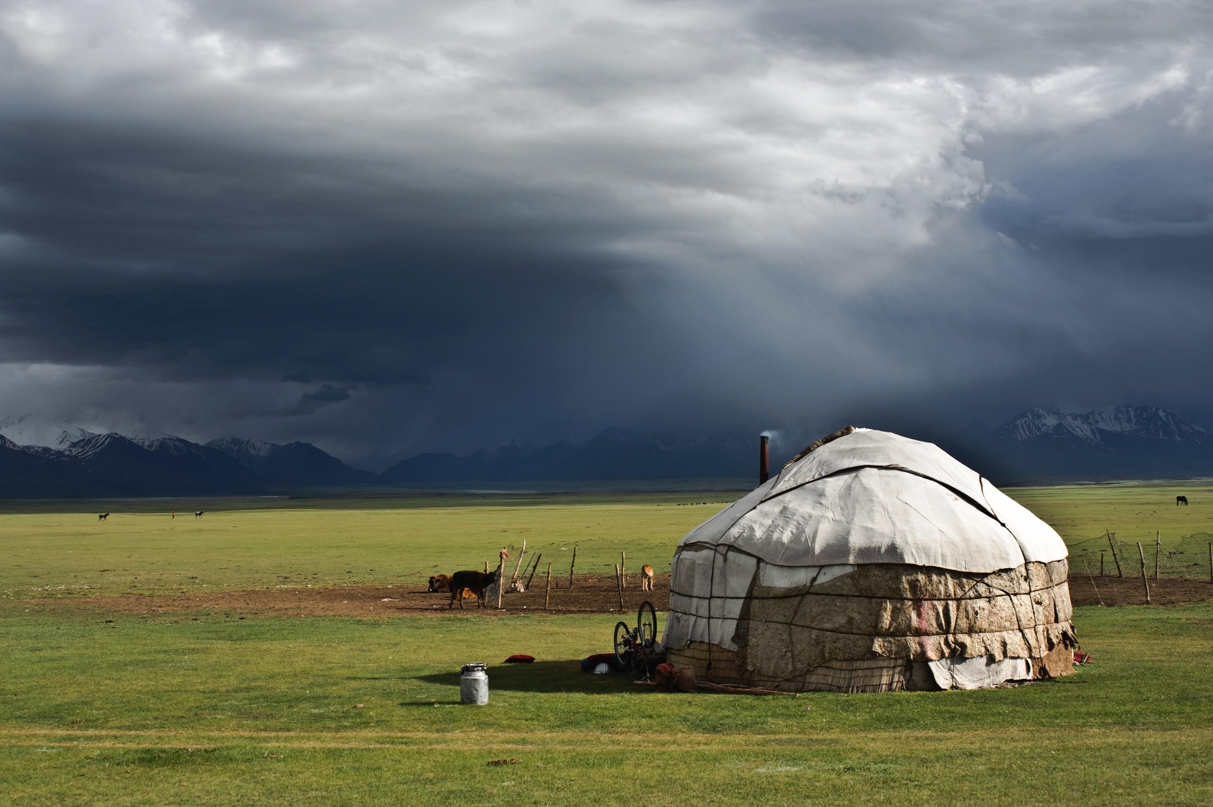Yurt belonging to semi nomadic pastoralists in the Pamir region in Kyrgyzstan [image: Alamy]