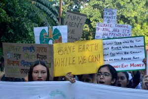 <p>Students participating in the Global Climate Strike, in Guwahati, Assam, on September 20, 2019. (Picture: David Talukdar/Alamy Live News)</p>