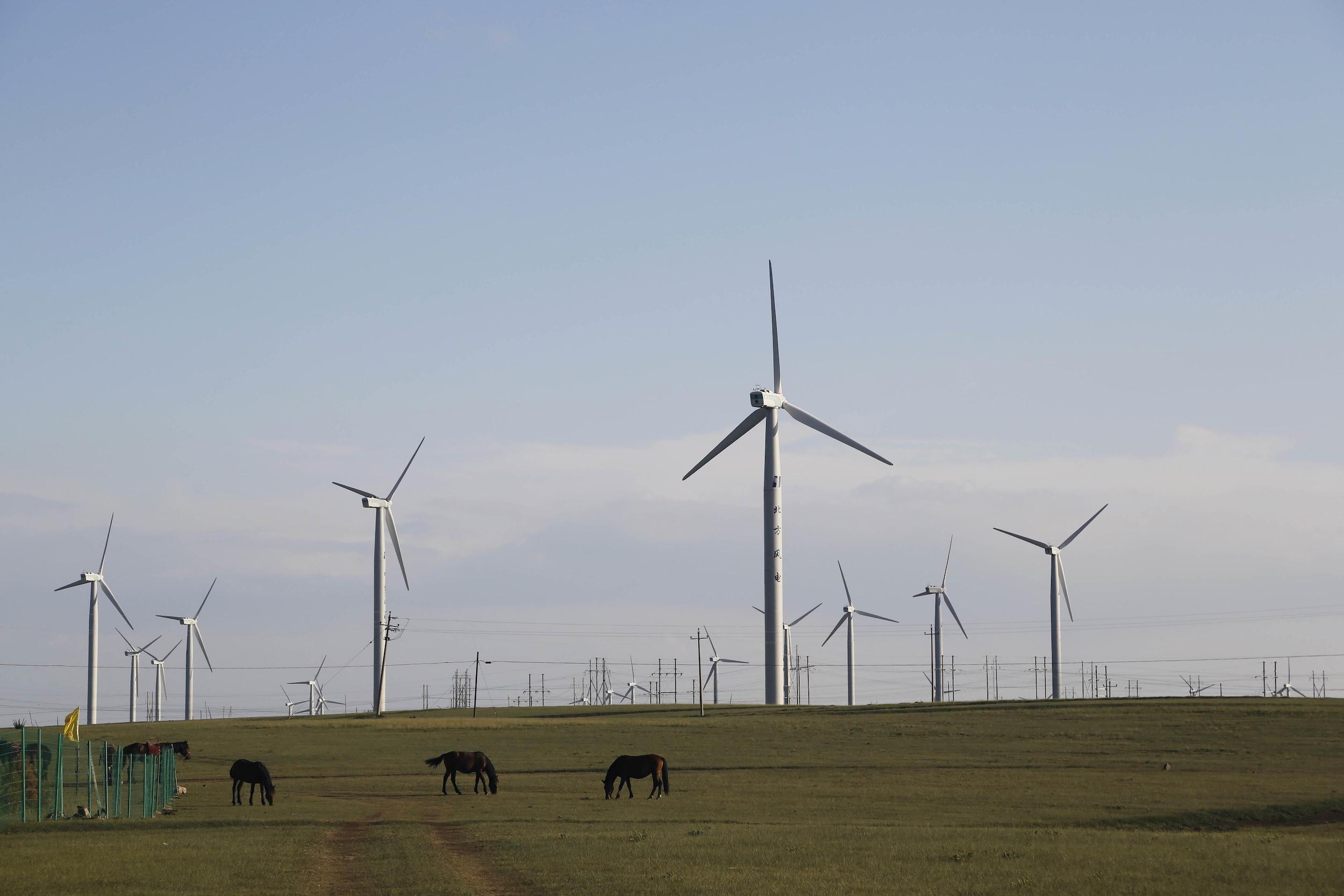 wind farm, Inner Mongolia, Imaginechina Limited / Alamy