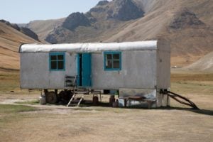<p>Converted railway carriage, Kyrgyzstan [image: Alamy]</p>