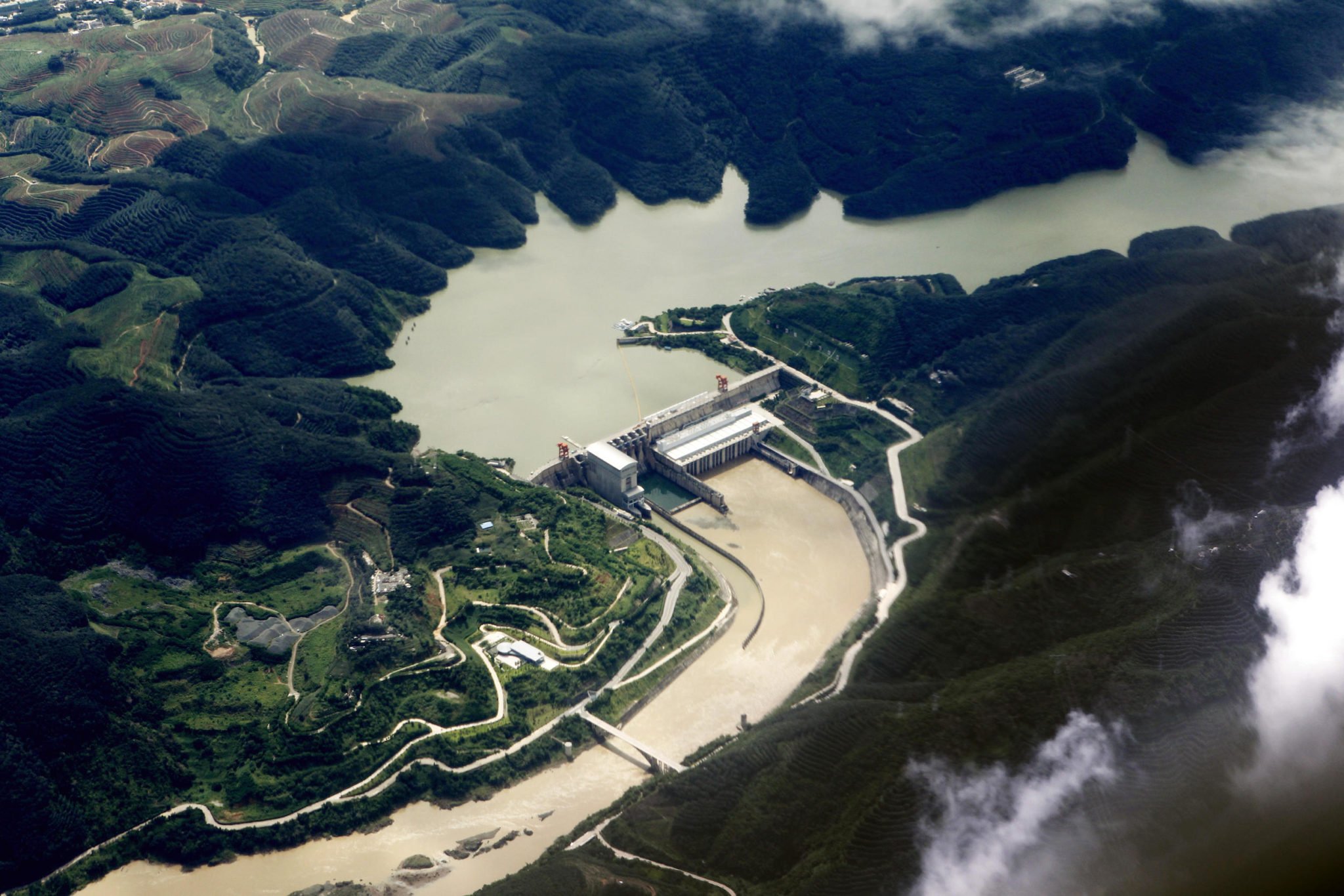 Jinhong hydropower station dam Lancang Mekong China