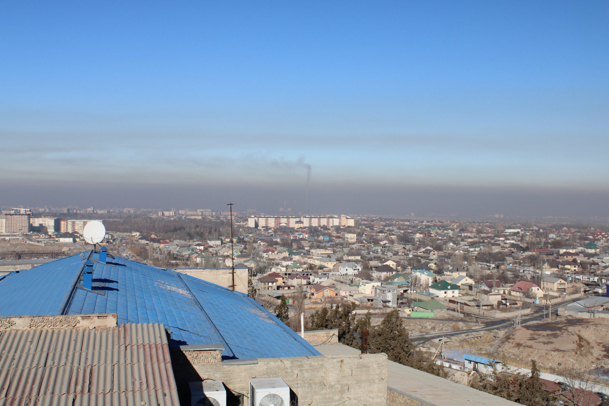 Bishkek pollution on 11 January, 2021, where pollution levels surpassed South Asia’s usual worst offenders such as Delhi and Dhaka in January