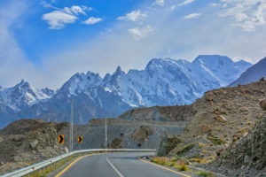 <p>Nearly 7,000 trucks will pass through Pakistan&#8217;s northern provinces daily, releasing millions of tonnes of carbon dioxide on their way to Gwadar in the south. This makes it all the more important for stakeholders to put the environment and local communities at the heart of all CPEC development. (Image: Ali Mir/Alamy)</p>