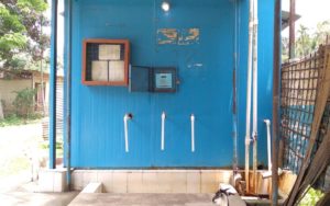 <p>After swiping a prepaid card at the water ATM, users can fill their containers from the three outlets (Image: Sashanka Bezbaruah)</p>