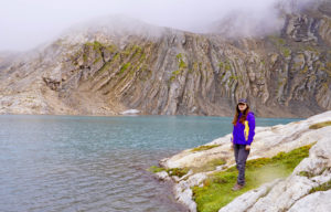 A trekker at Konanag, an alpine lake in Kashmir, Jalal Jeelani