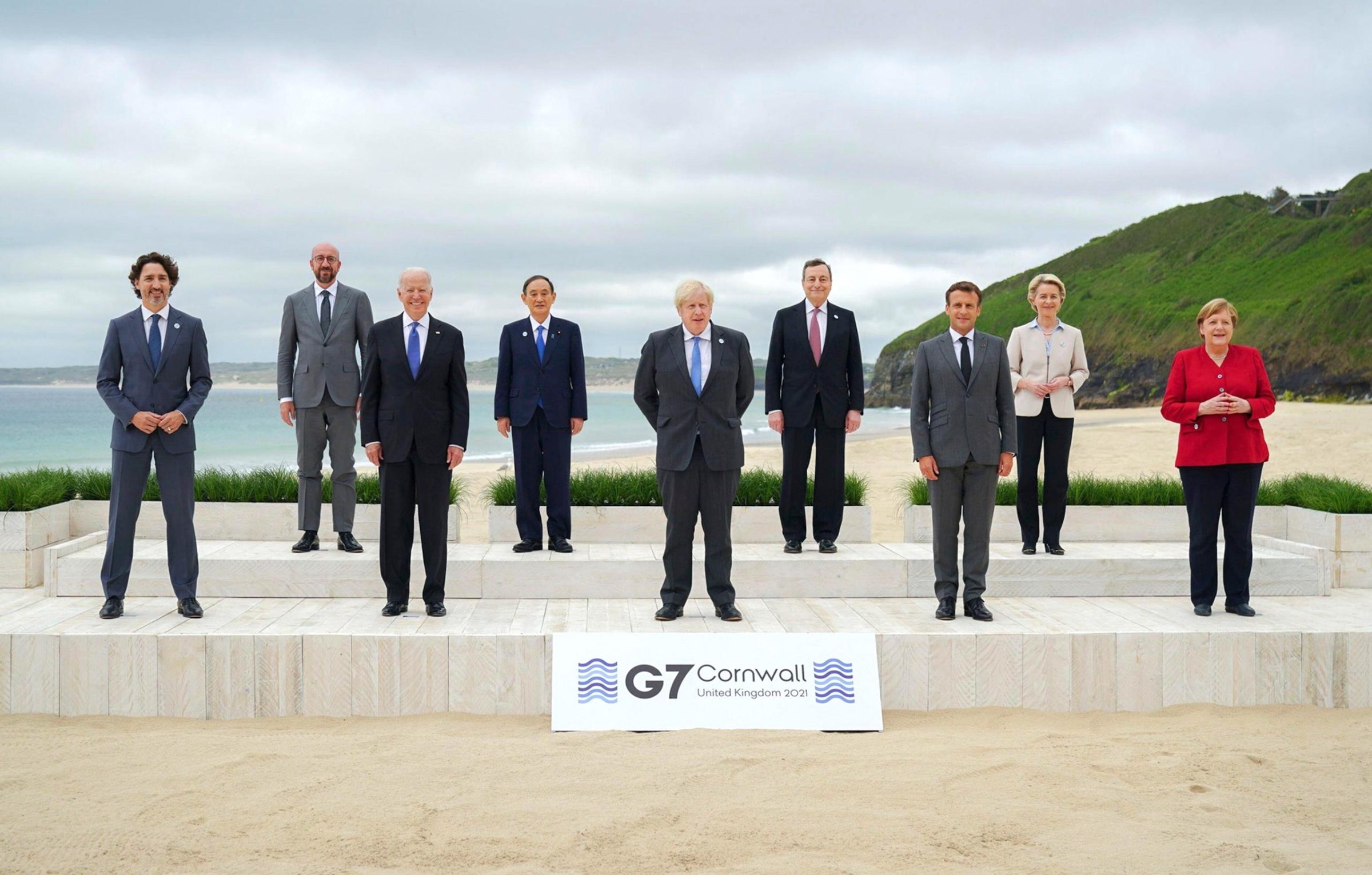 <p>G7 heads of state at the recent summit in Cornwall, UK (Image: Alamy)</p>