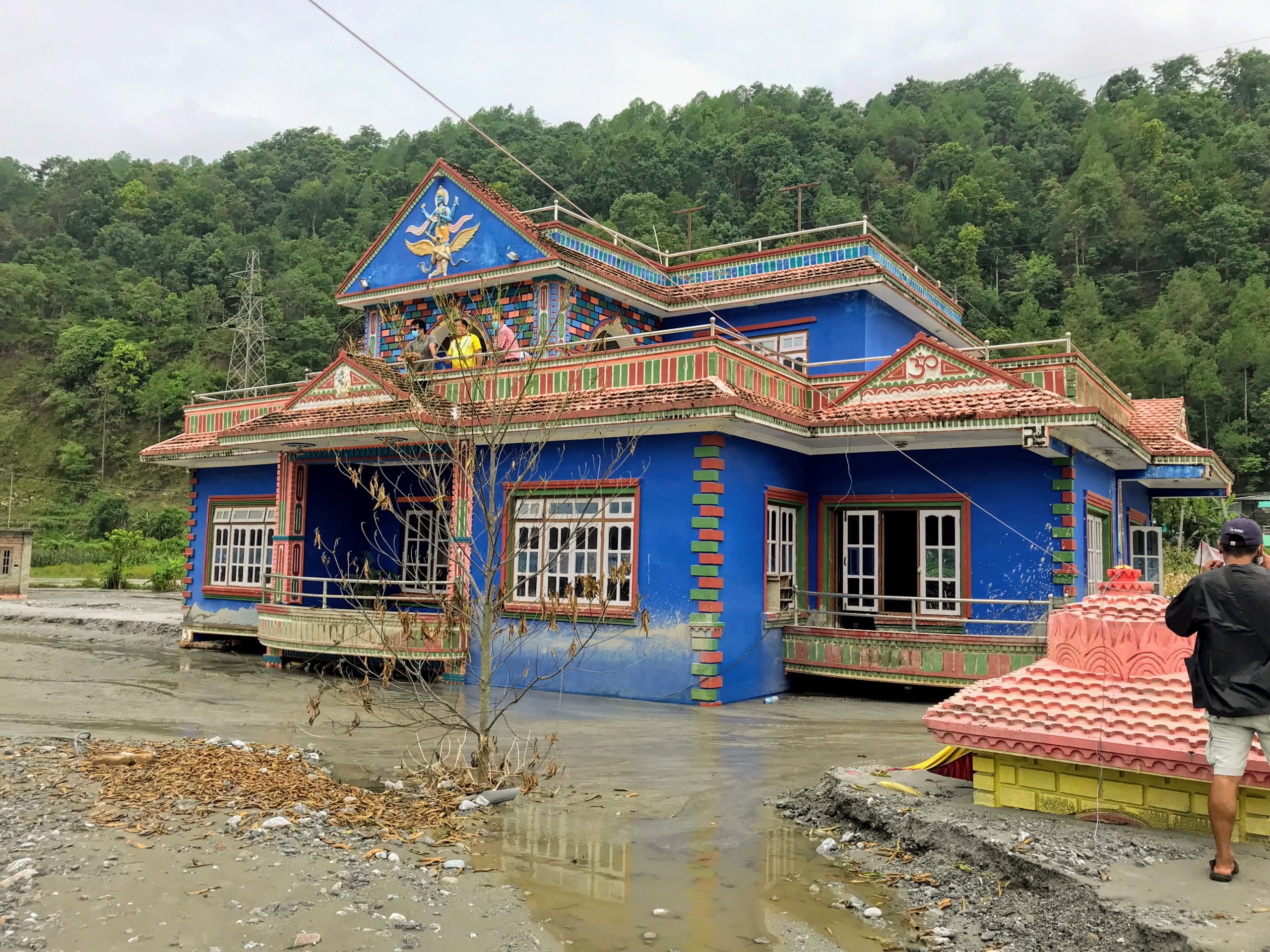 The devastation caused by the floods in the Melamchi Bazaar area (Image: Santosh Nepal / ICIMOD)