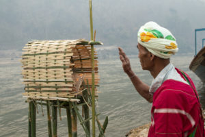 <p>A river spirit ceremony on the banks of the Salween River, in Karen state (Image © Saw Mort / Karen Environmental and Social Action Network) </p>