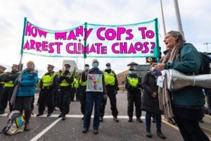 COP26 Protest by Extinction Rebellion in Glasgow, Scotland