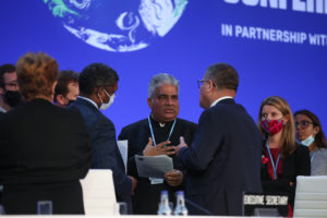 <p>At the last moment of the COP26 negotiations, India’s environment minister Bhupender Yadav hammered out a change on coal (Image: Kiara Worth / UN Climate Change)</p>