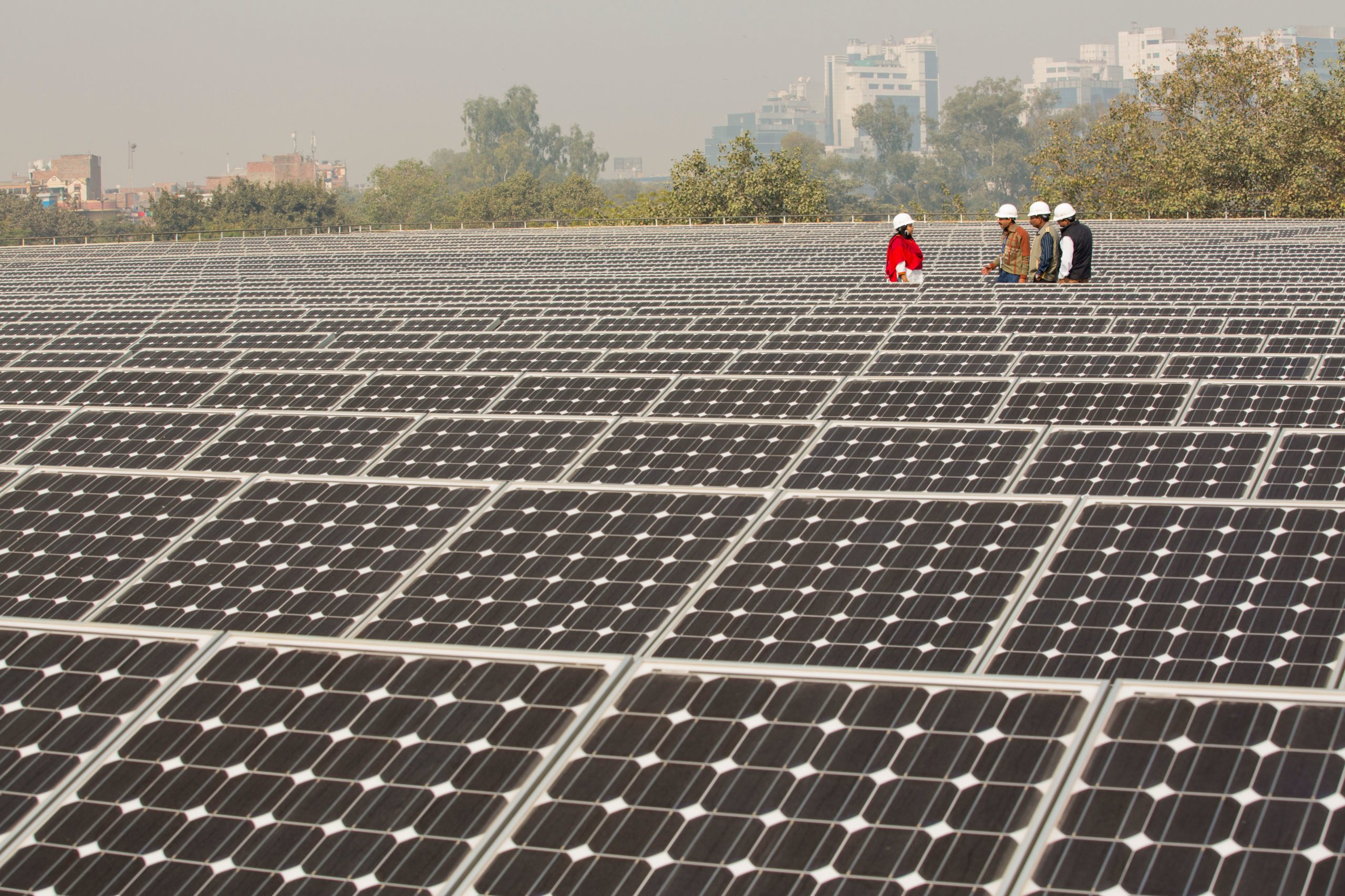 1 MW solar power station in Delhi, India. solar will be an essential part of India's plans to implement the net zero by 2070 target.