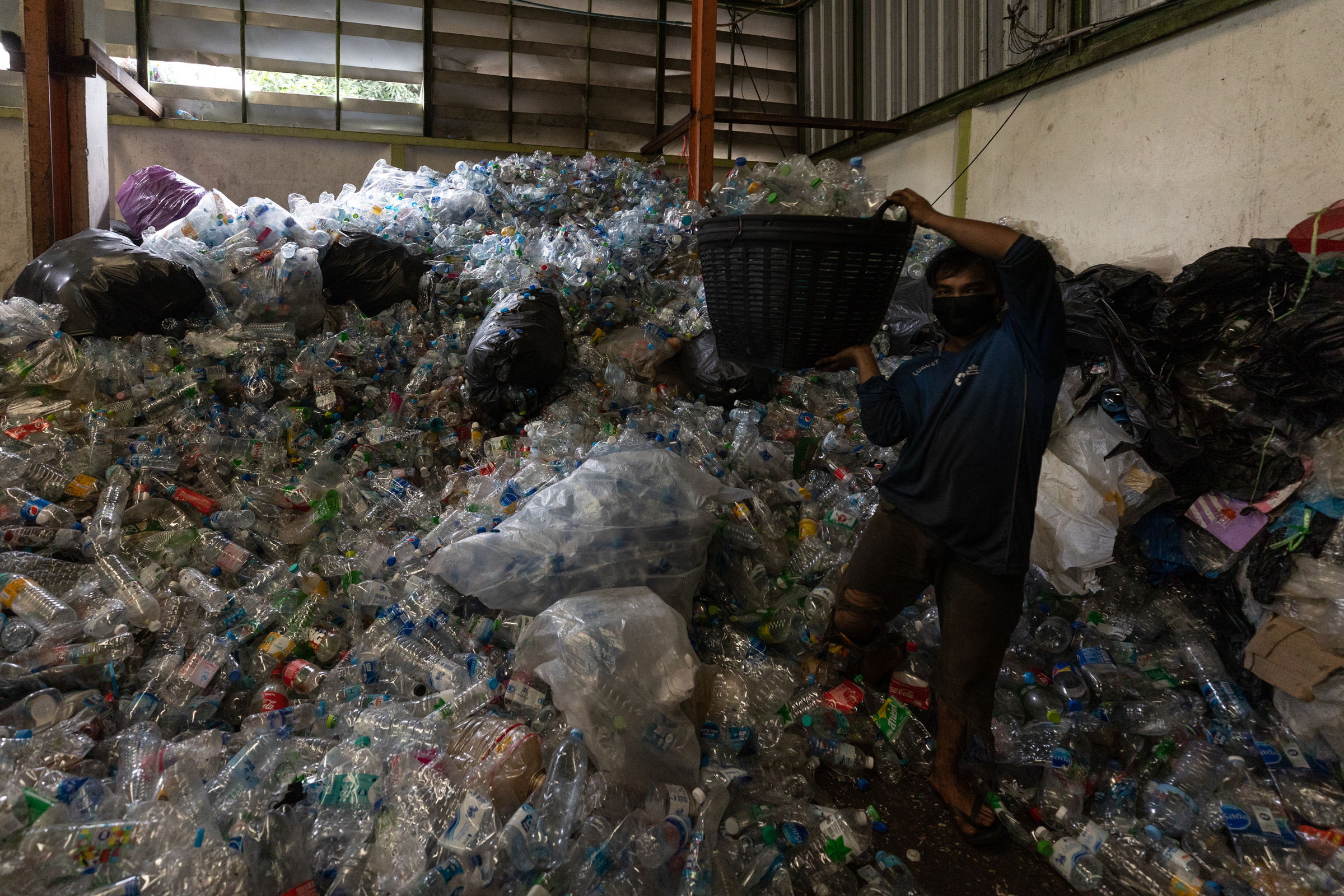 Plastic bottles at a recycling centre in Bankok, Luke Duggleby