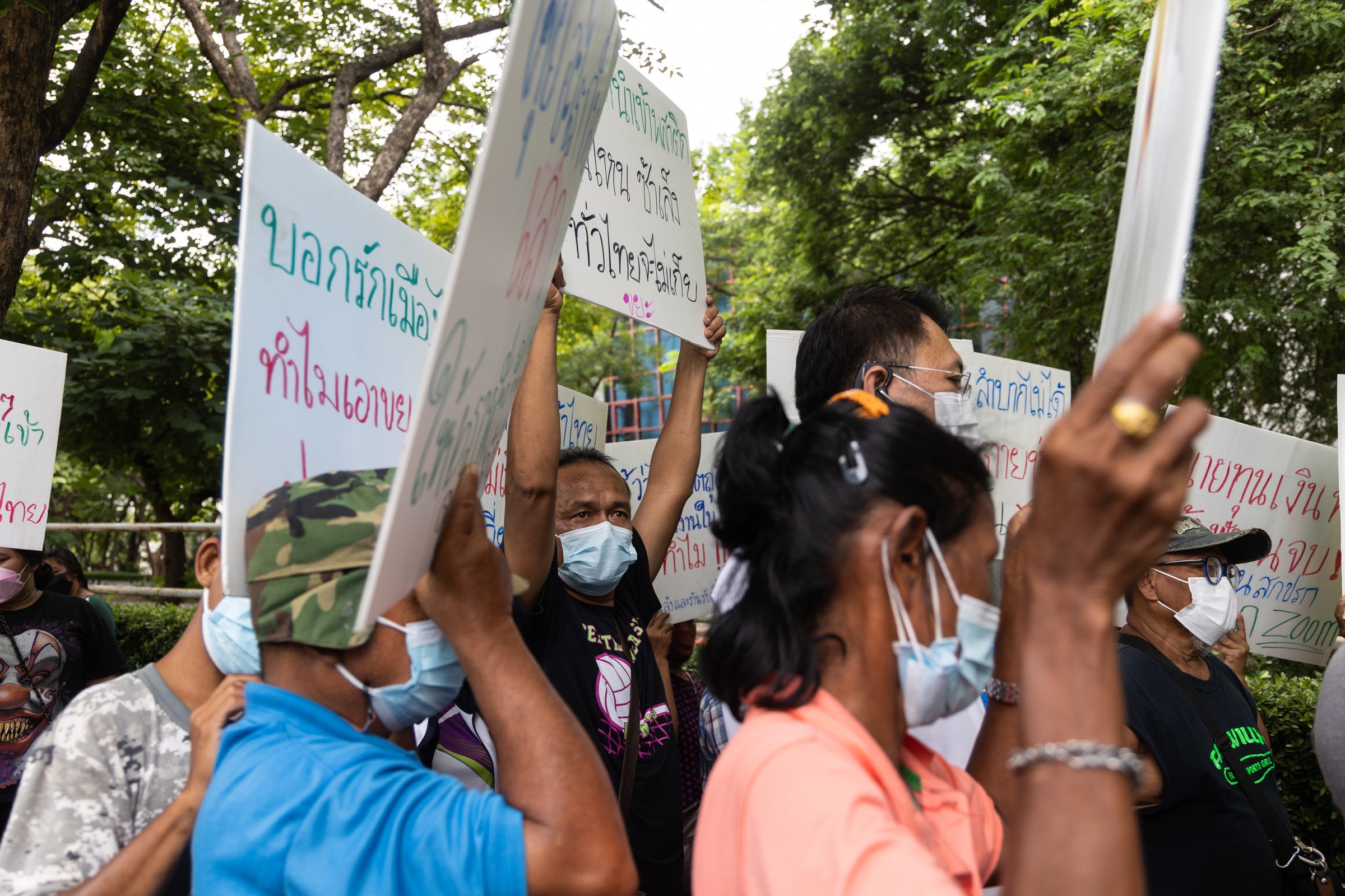 Saleng protestors demand an end to imports of plastic waste in Bangkok, Luke Duggleby